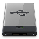 Grey USB B Icon 128x128 png